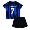 Inter Milan Juan Cuadrado #7 Hjemmedraktsett Barn 2023-24 Kortermet (+ korte bukser)